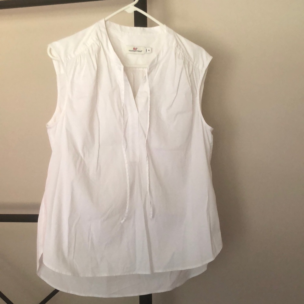 Vineyard Vines Cotton front tie tank NWOT